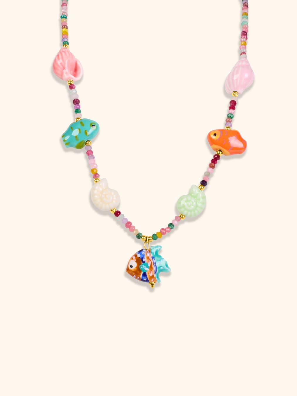 Collar Acero Arrecife Cerámica