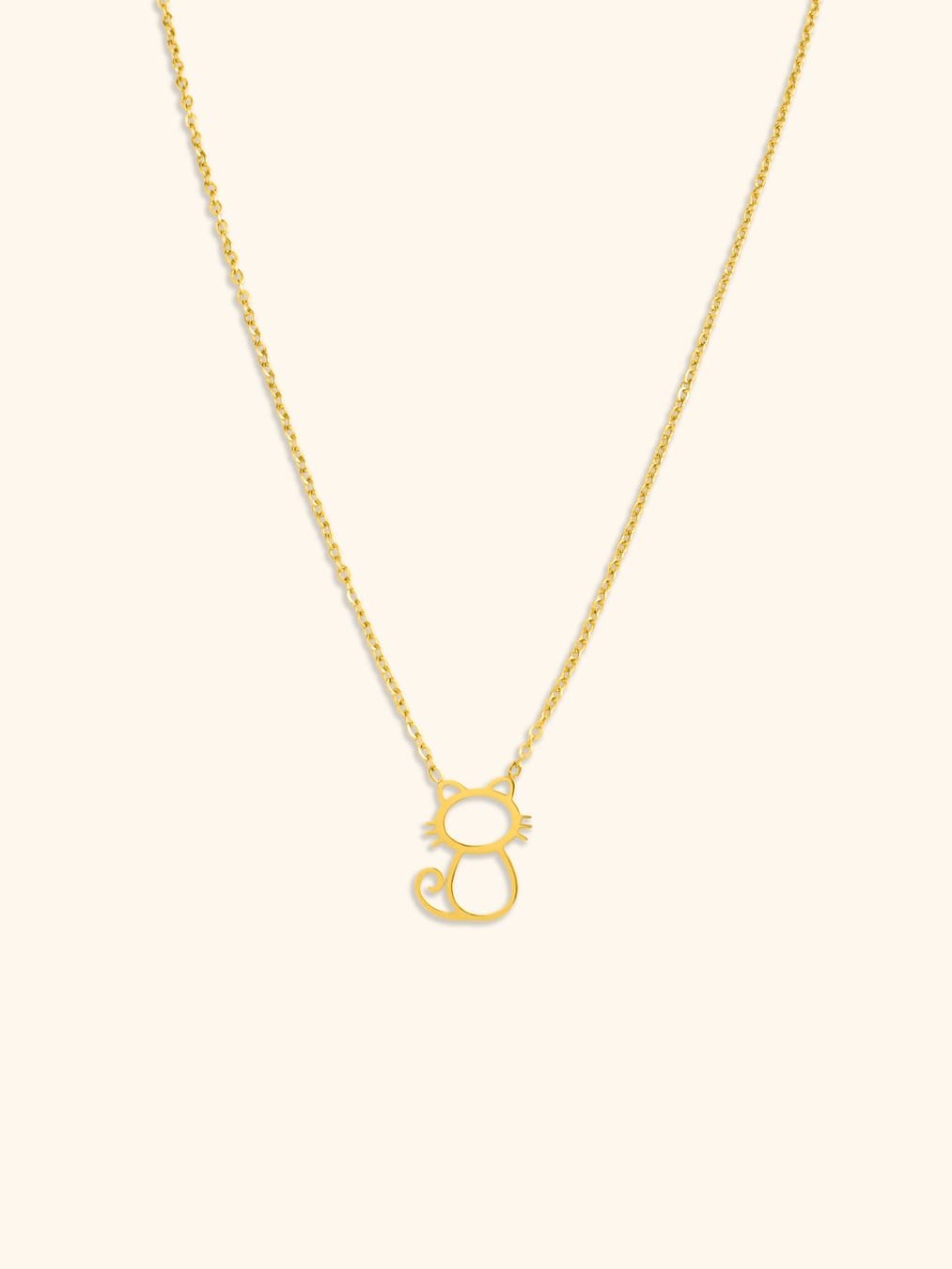 Collar Acero Felino Dorado