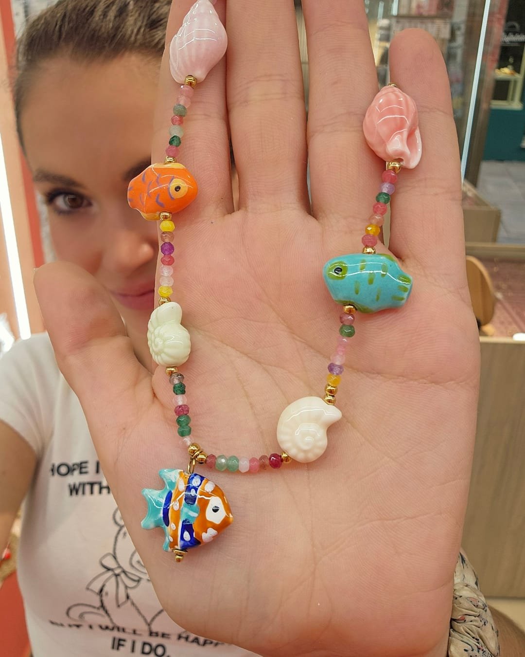 Collar Acero Arrecife Cerámica