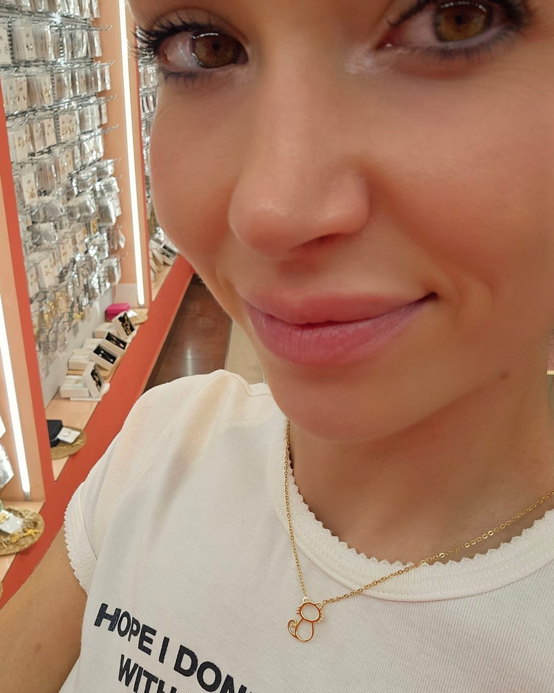 Collar Acero Felino Dorado