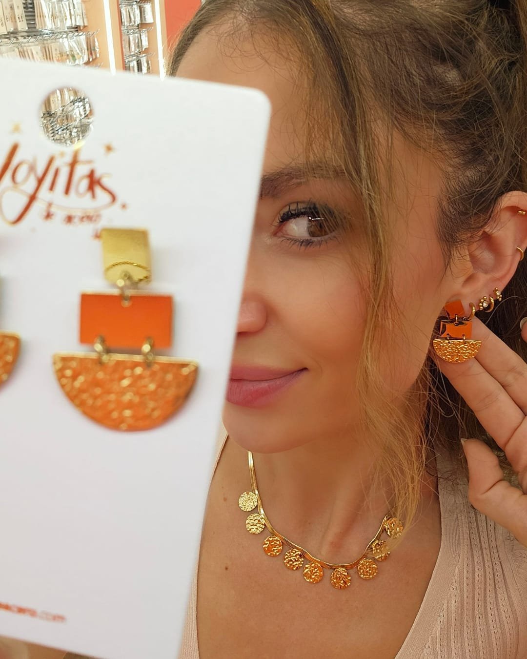 Pendientes Acero Brilea Dorado