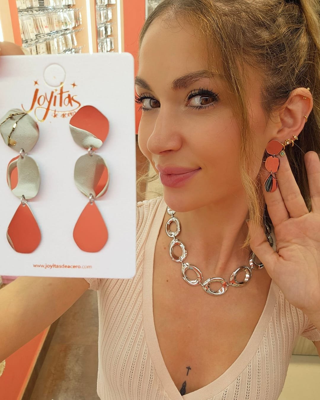 Pendiente Acero Espejo