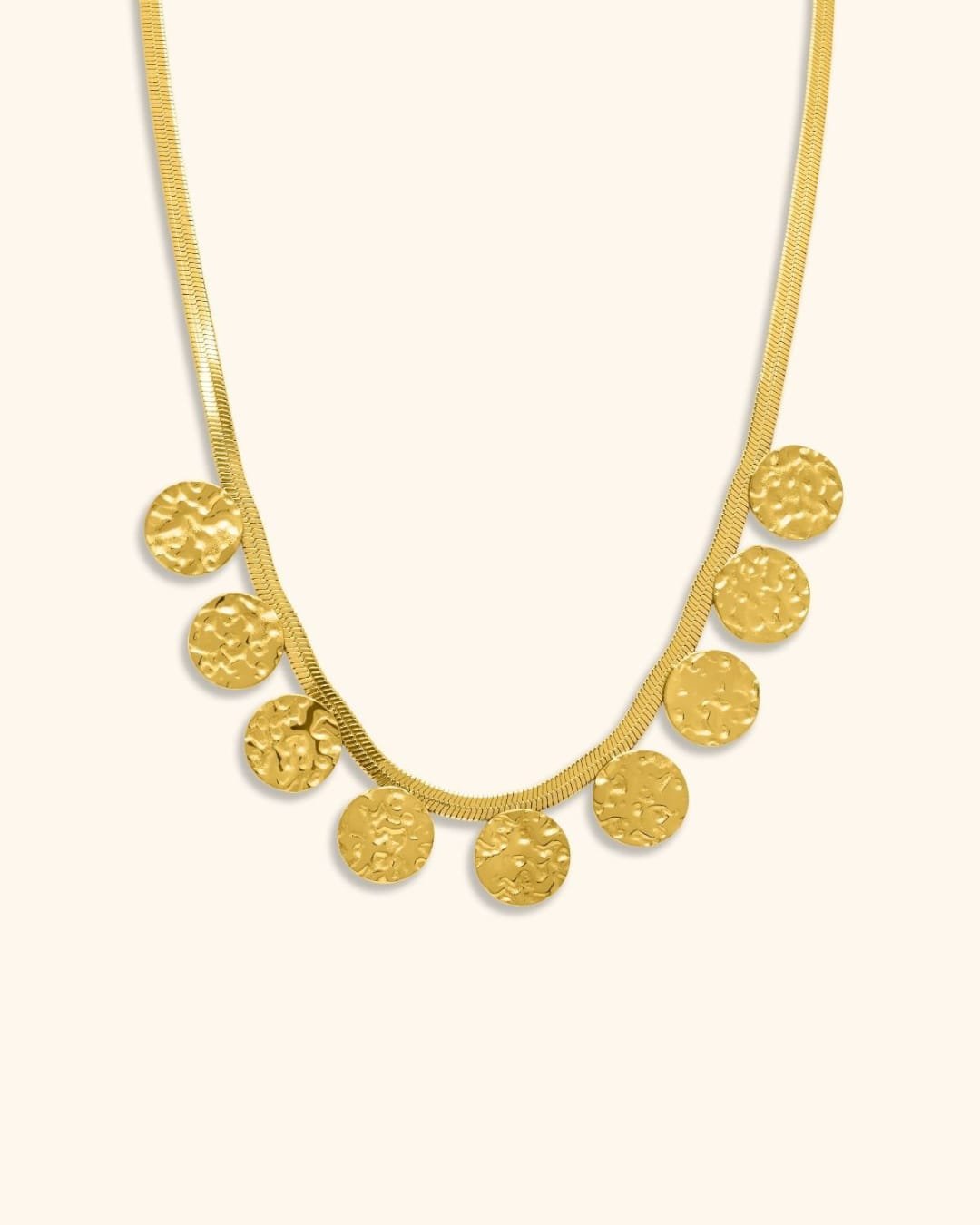 Collar Acero Golden Coins
