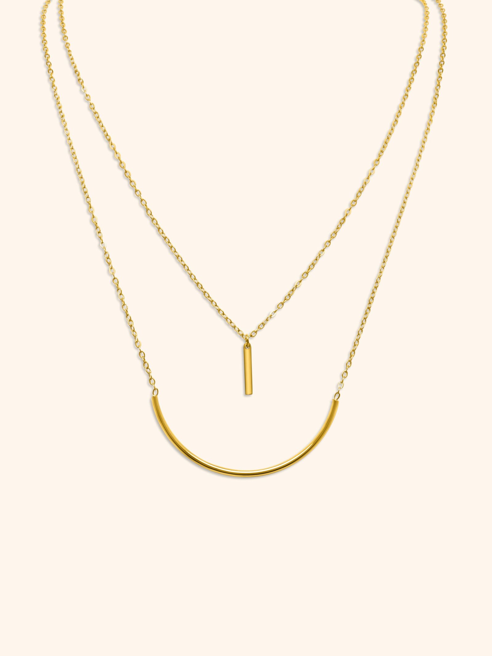 Collar Acero Doble Aura